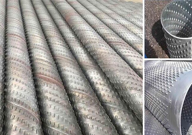 revêtement fendu soudé en spirale pour le contrôle du sable